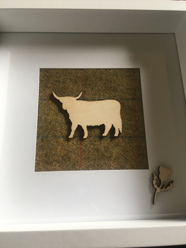 Tweed Highland Cow Frame Image 0