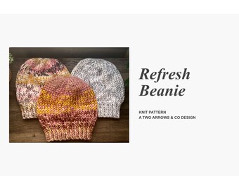 Patrón para gorro de punto Refresh (descarga en PDF)