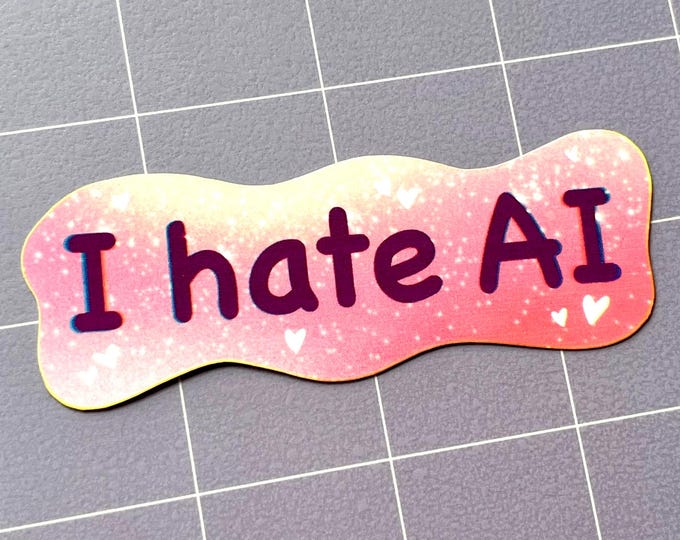 I Hate AI 3.5" Glossy Sticker