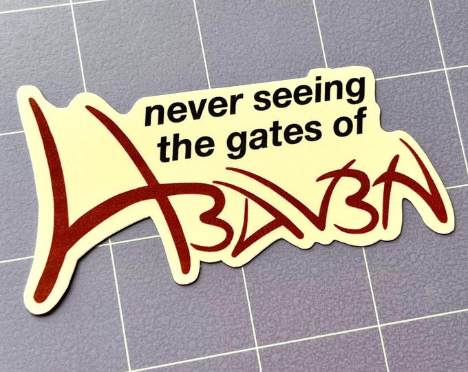 Never Seeing the Gates of Heaven FanFic 3.5" Glossy Sticker