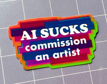 AI Sucks 3.5" Glossy Sticker
