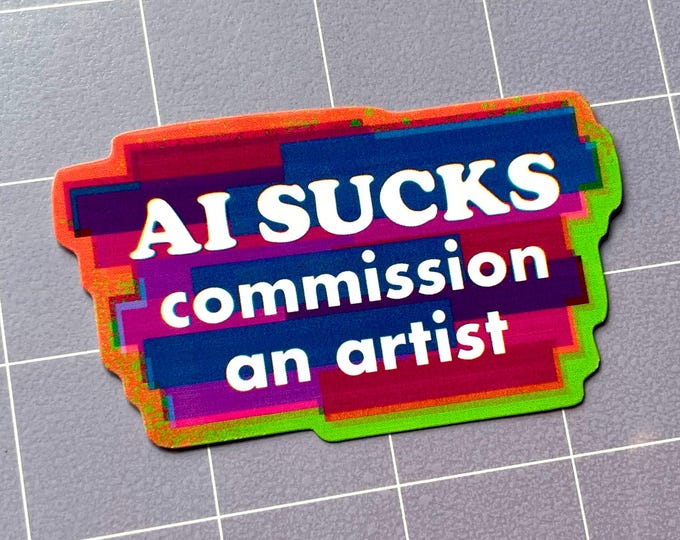 AI Sucks 3.5" Glossy Sticker