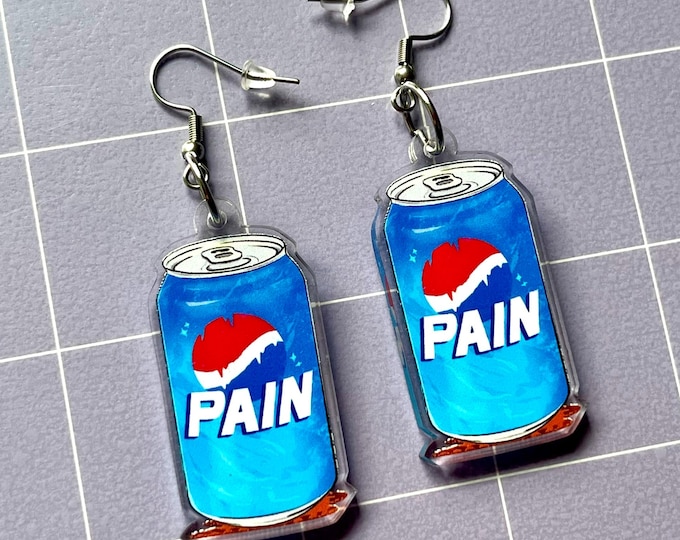 Pain Can Acrylic Earrings