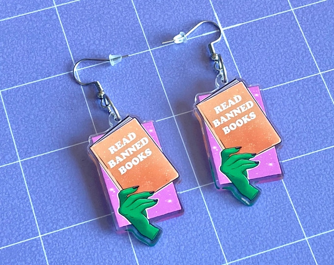 Read Banned Books Acrylic Earrings