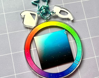 Color Wheel 3" Acrylic Charm Keychain
