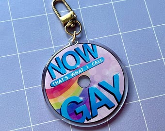 Now That's What I Call Gay CD 2.5" Acrylic Charm Keychain