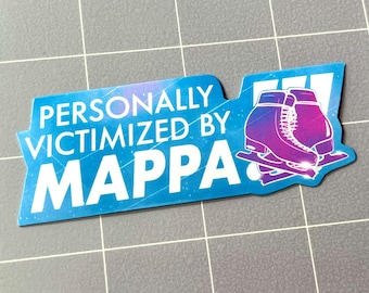 Ice Skating Anime Victim 3.5" Glossy Sticker
