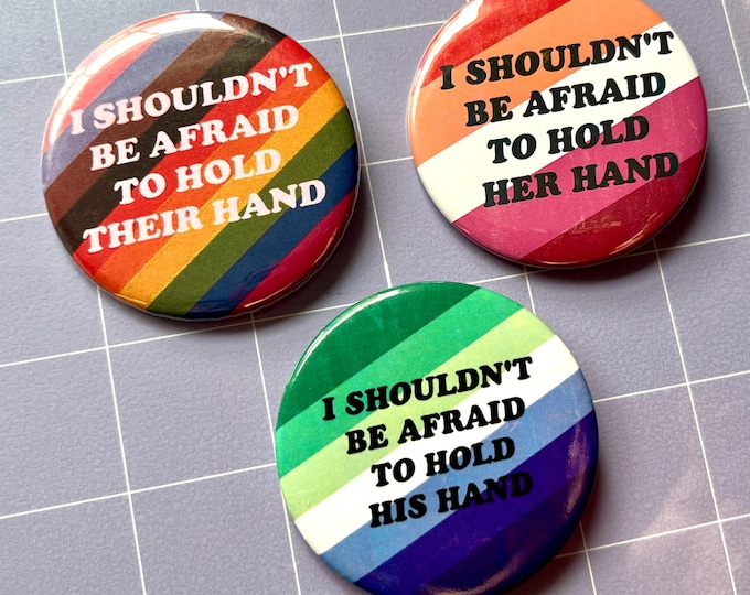 I Shouldn't Be Afraid To Hold Their/His/Her Hand 2.25" Button