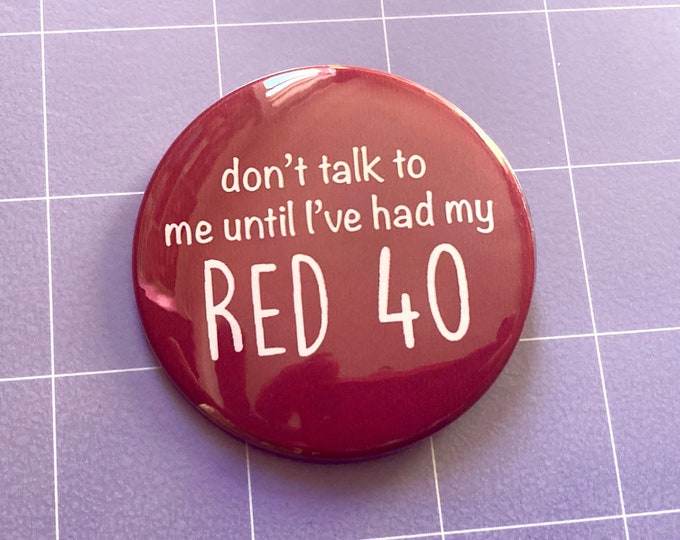 Red 40 2.25" Button