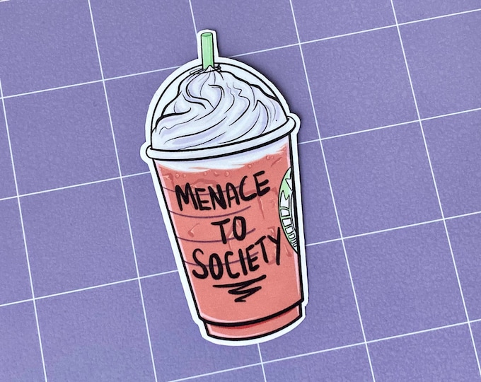 Menace to Society Glossy Sticker