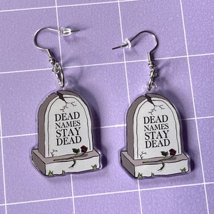 Nicole Brennan Draws x AstralxWitch - Dead Names Stay Dead Earrings