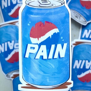 Pain Can Glossy Sticker