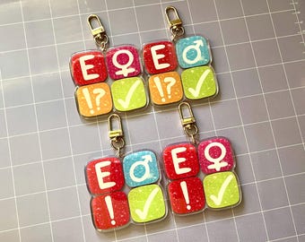 Fan Fiction Website Tagging Symbols 2.5" Acrylic Charm Keychains (Pick One)
