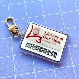 Library of Our Own 2.5" Acrylic Charm Keychain