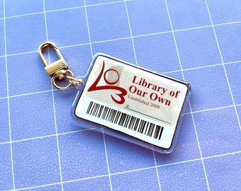 Library of Our Own 2.5" Acrylic Charm Keychain