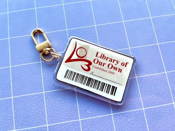 Library of Our Own 2.5" Acrylic Charm Keychain