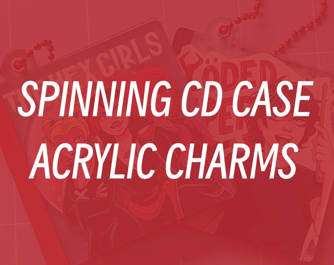 CLICK TO VIEW - Spinning Music Disc Acrylic Charms
