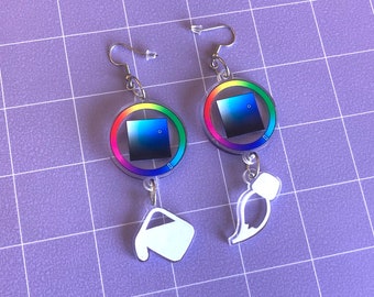 Color Wheel Acrylic Earrings