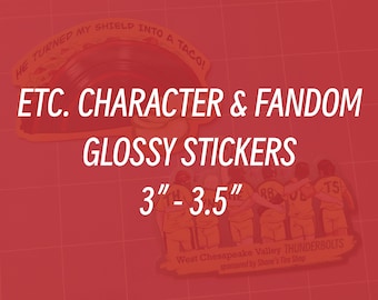 CLICK TO VIEW - Etc. Character & Fandom Glossy Stickers