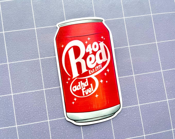 Red 40 Soda 3.5" Glossy Sticker