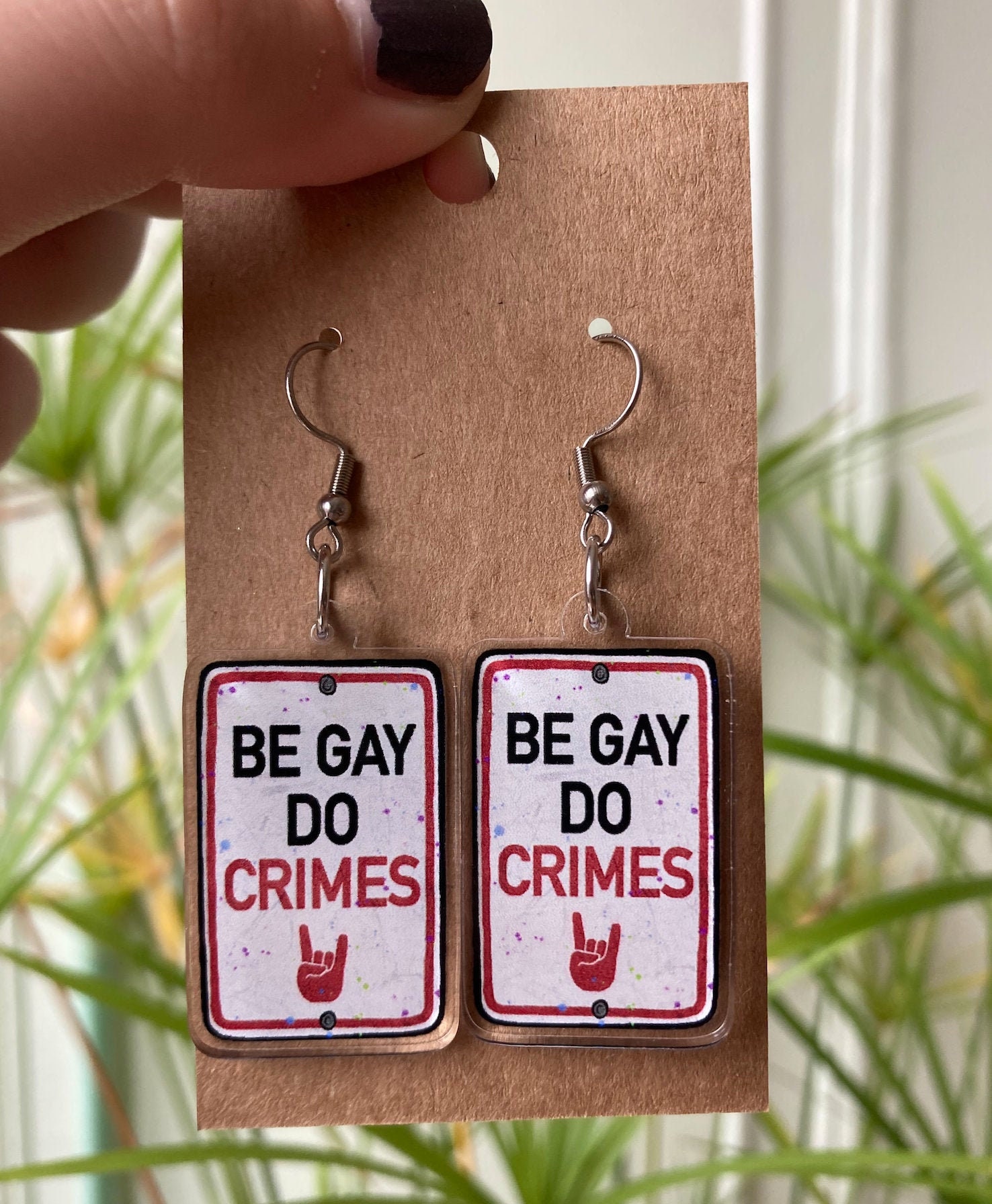 Be Gay Do Crimes Earrings | Lesbian Earrings | Punk Earrings | LGBT ...