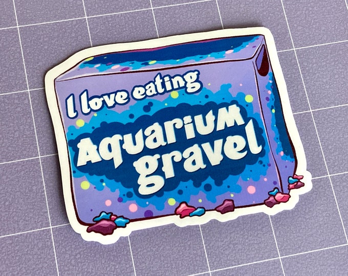Aquarium Gravel Candy 3.5" Glossy Sticker