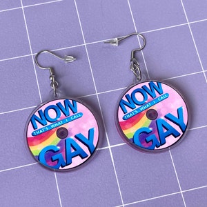 Now That's What I Call Gay CD Acrylic Earrings