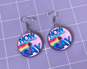 Now That's What I Call Gay CD Acrylic Earrings