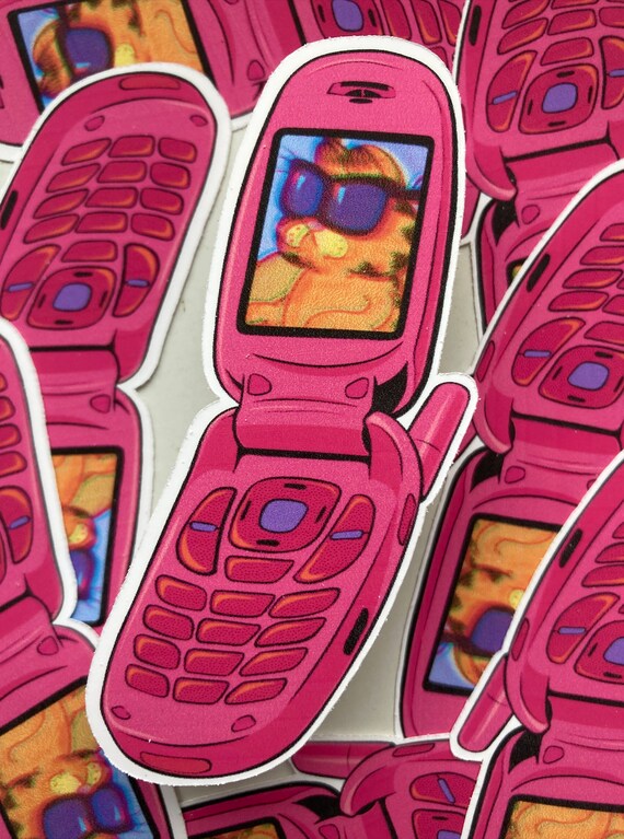 90s flip phone pink