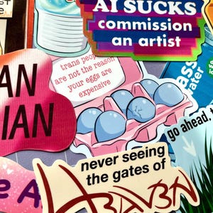 Protect Trans Kids Glossy Sticker image 2