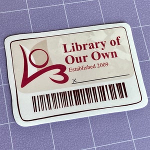 Bibliotheek van onze eigen kaart 3,5-inch glanzende sticker