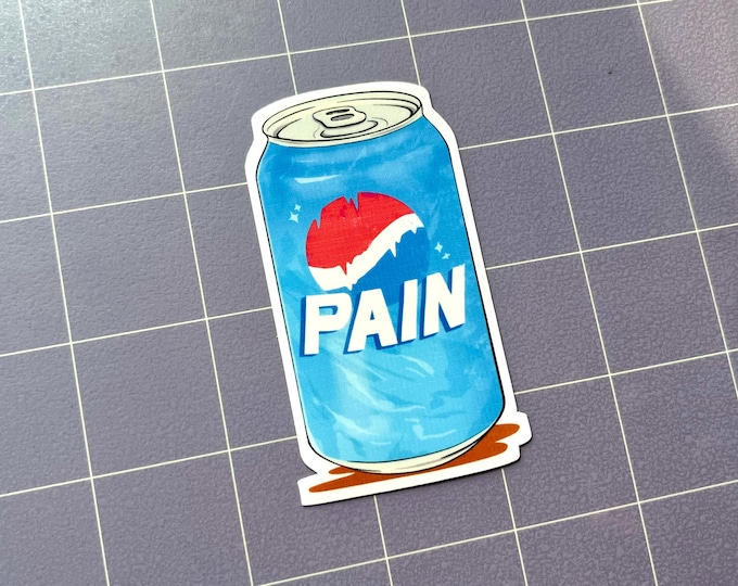 Pain Can Glossy Sticker