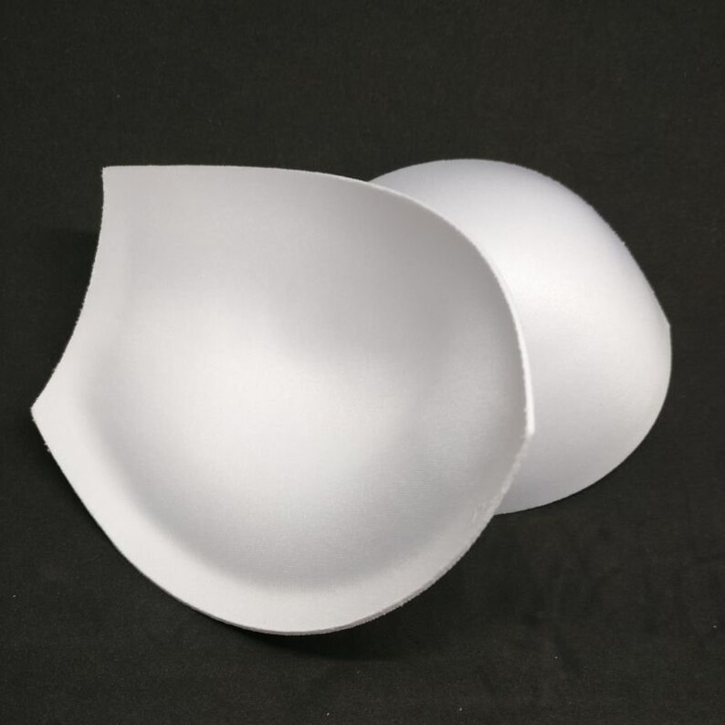 Highquality White Foam Bra Inserts Pads One Side Cut off Etsy