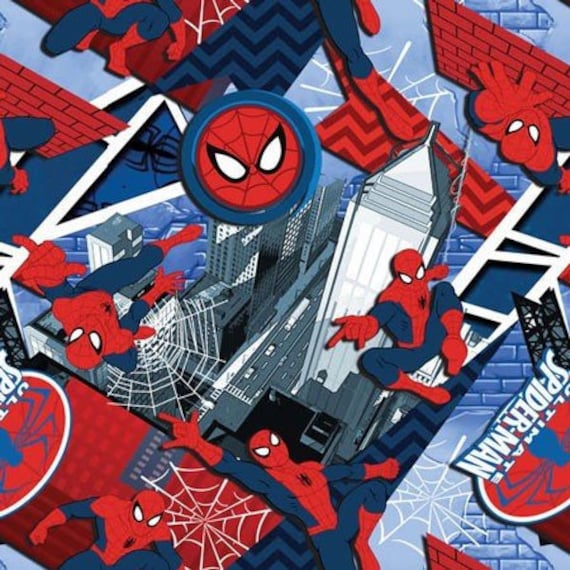 100% Cotton Fabric Camelot Marvel Ultimate Spiderman Spider-Man 100% Cotton Fabric Camelot Marvel Ultimate Spiderman Spider-Man