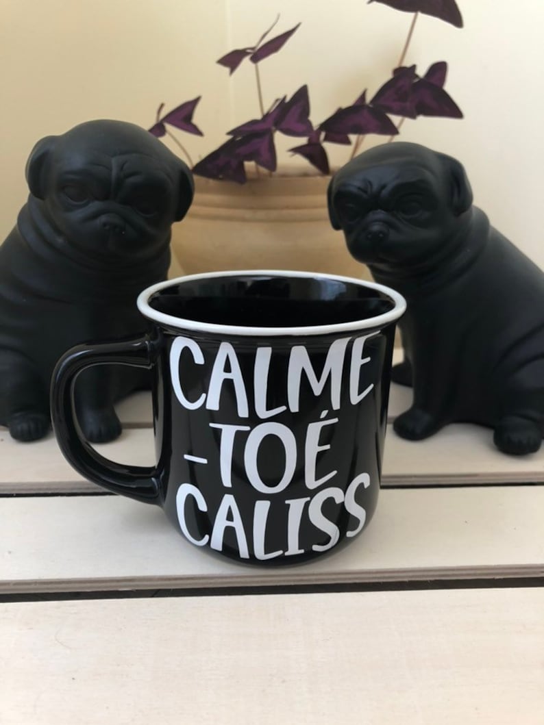 Tasse à café/thé humoristique/drôle noire français | Etsy
