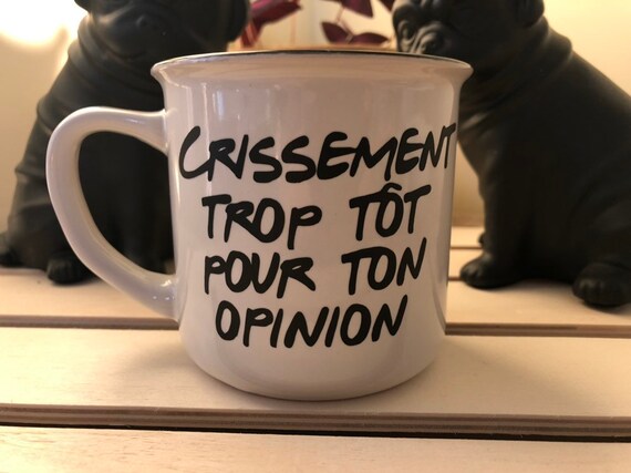 Tasse A Cafe The Blanche Drole Humoristique Francais Etsy Canada