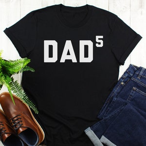 Dad of Two Kids Shirt, Dad Squared, Father of 5, Dad of Quintuplets, Father&#39;s Day Gift, Men&#39;s Tee, Gift for Dad
