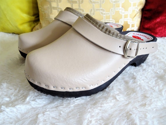 cream clogs