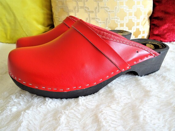 black clogs wooden sole