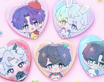 LADs – Herzförmiger Chibi-Anstecker für Liebesinteresse