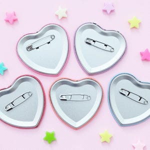 LADs - Love Interest Heart Shaped Chibi Pin Badge Button image 2