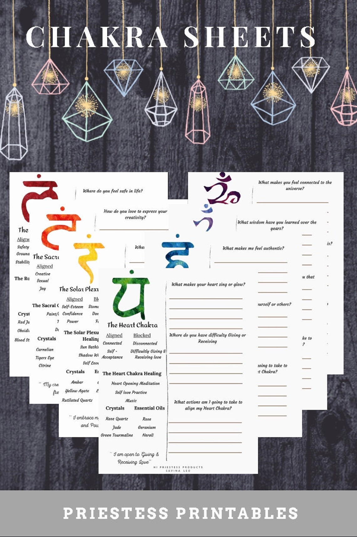 Chakra Alignment Printable Journal A4 l A5 l US Letter l Etsy