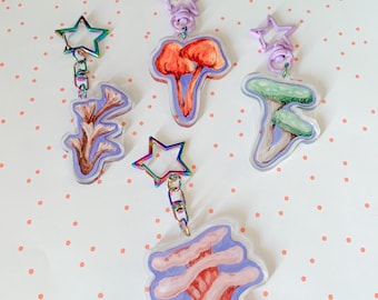 Acrylic Mushroom Keychain/Bag Charms