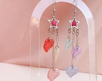 Leaf Rainbow Earrings