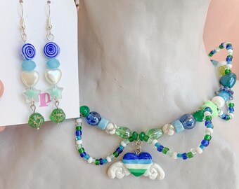 MLM Gay Pride Flag Jewelry Set