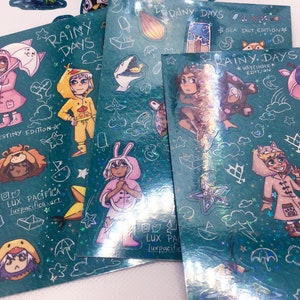 Kingdom Hearts Rainy Day Sticker Sheets