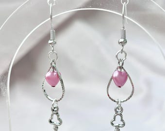 Heart and Key Earrings