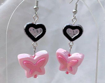 Iridescent Butterfly Earrings