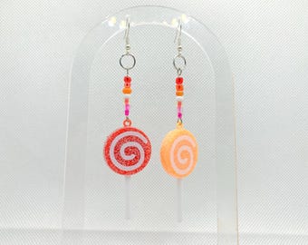 WLW/Lesbian Pride Lollipop Earrings