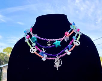 Tropical Summer Y2K Beaded Necklaces